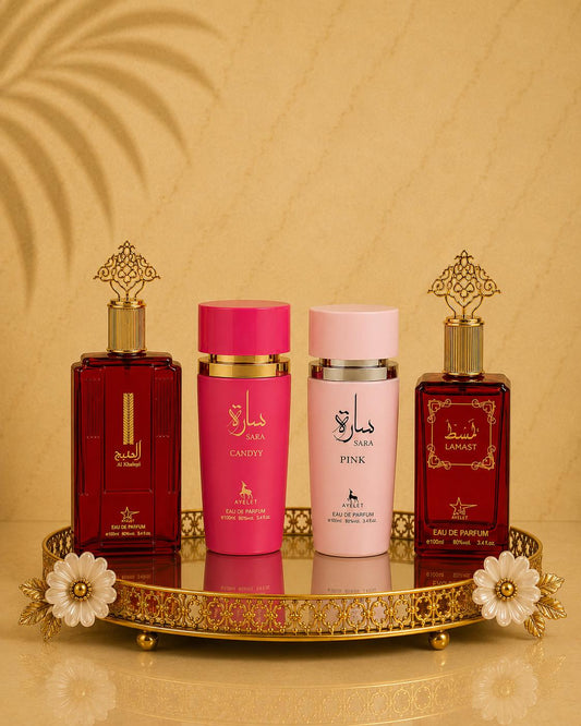 Set 4 Parfumuri Orientale De Dama - Al Khaleej + Sara Candy + Sara Pink + Lamast