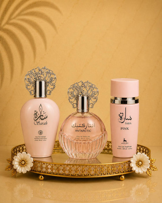 Set 3 Parfumuri Orientale De Dama - Sarah + Antartic Pink + Sara Pink