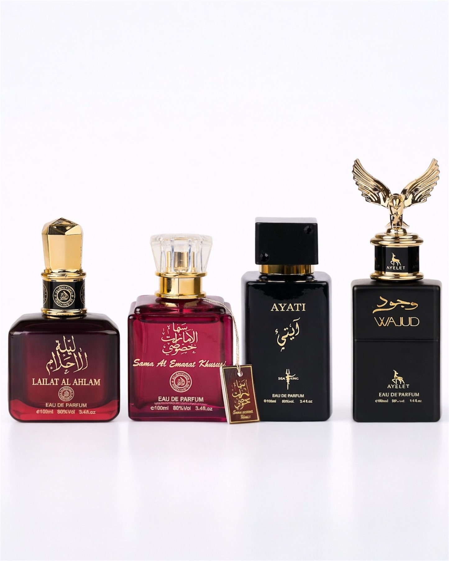 Set 4 Parfumuri Orientale ( 2xDama + 2xBarbat) - Lailat al Ahlam + Sama Al Emarat + Ayati Black + Wajud