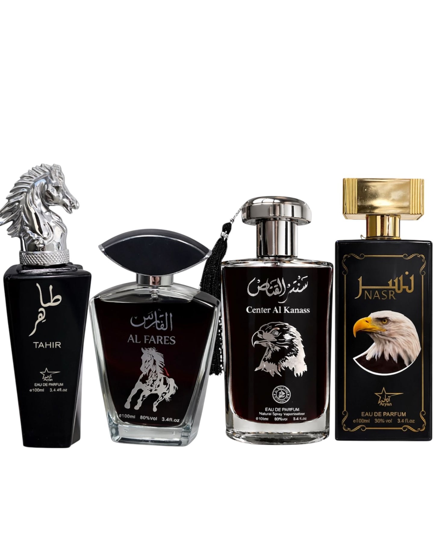 Set 4 Parfumuri Orientale De Barbati - Tahir Silver + Al Fares + Center al Kanass Silver + Nasr