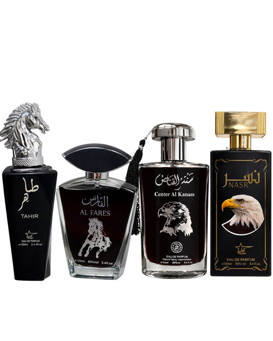 Set 4 Parfumuri Orientale De Barbati - Tahir Silver + Al Fares + Center al Kanass Silver + Nasr