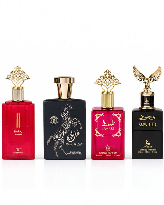 Set 4 Parfumuri Orientale (2xDama + 2xBarbati) - Al Khaleej + Malik al Lail + Lamast + Wajud