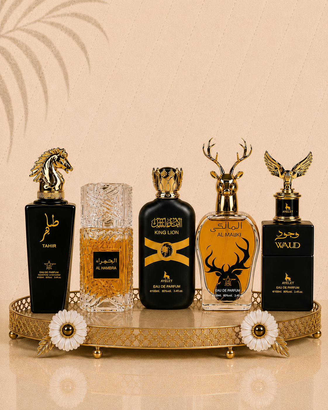 Set 5 Parfumuri Orientale Barbatesti - Tahir + King Lion + Al Hamra Royal + Maliki + Wajud