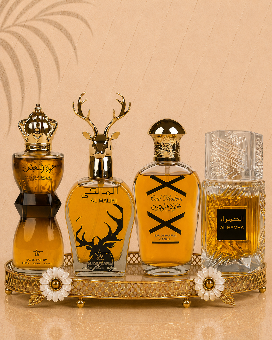 Set 4 Parfumuri Orientale De Barbati -  Al Hamra Royal + Oud Modern + Oud al Khashab + Maliki