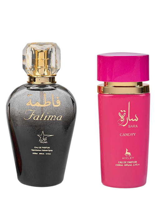 Set 2 Parfumuri Orientale De Dama - Fatima Black + Sara Candy
