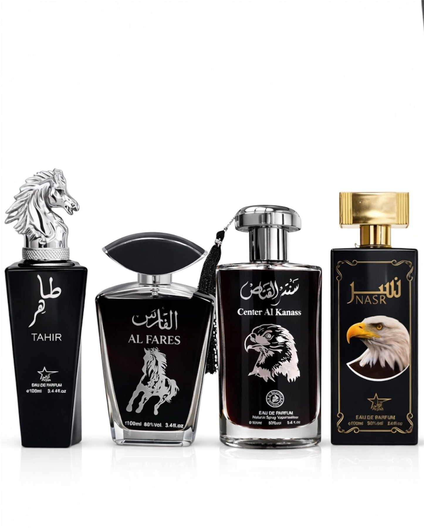 Set 4 Parfumuri Orientale De Barbati - Tahir Silver + Al Fares + Center al Kanass Silver + Nasr