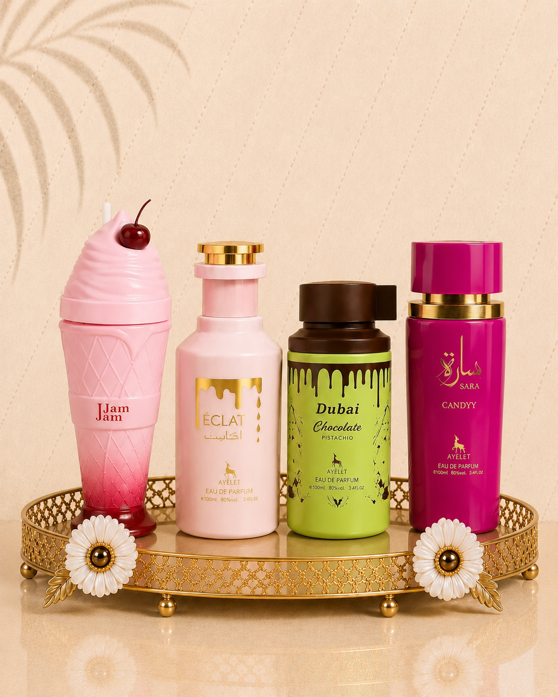 Set 4 Parfumuri Orientale de Dama - Jam Jam + Eclat + Dubai Choco + Sara Candy