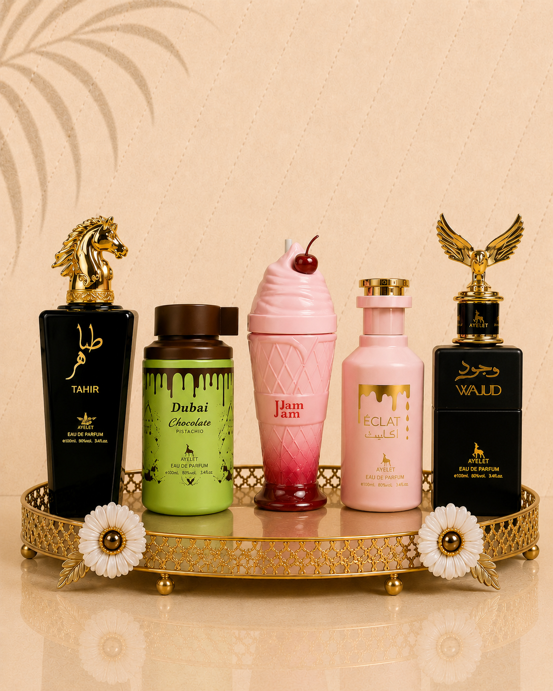 Set 5 Parfumuri Orientale (3xDama + 2xBarbat) - Tahir + Dubai Choco + Jam Jam + Eclat + Wajud