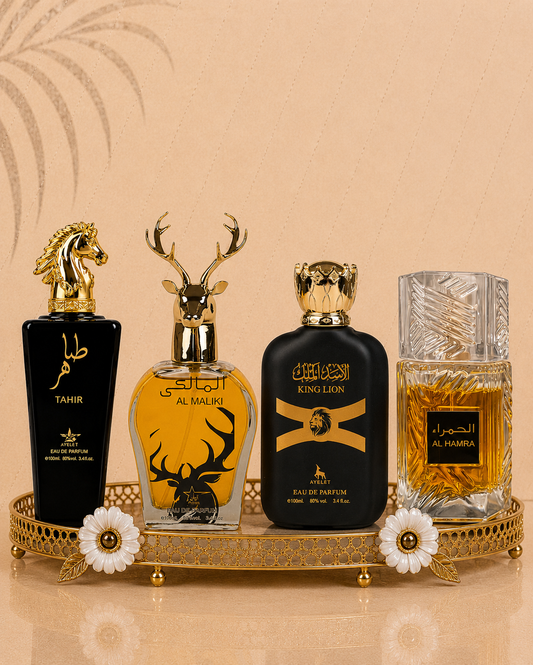 Set 4 Parfumuri Orientale Barbatesti - Tahir + King Lion + Al Hamra Royal + Maliki