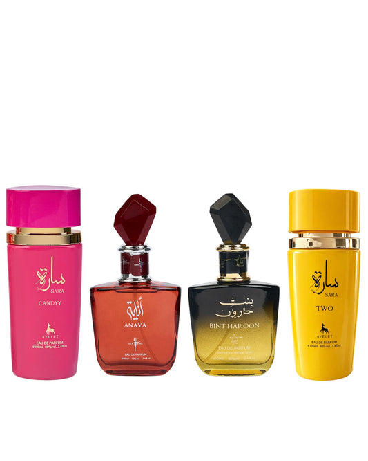 Set 4 Parfumuri Orientale De Dama - Sara Two + Anaya + Bint Haroon + Sara Candy