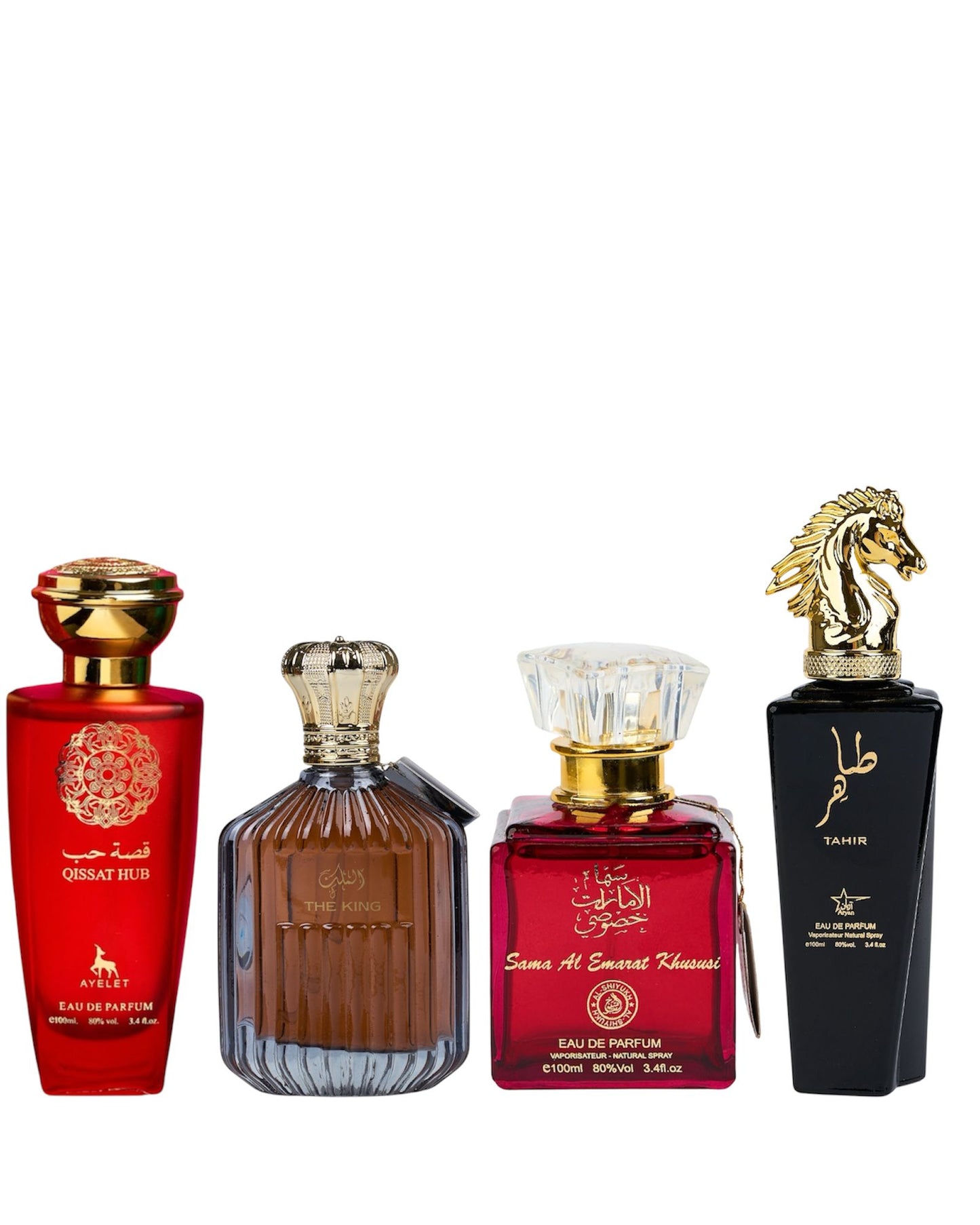 Set 4 Parfumuri Orientale ( 2xDama + 2xBarbat) - Qissat Hub Red + The King + Sama Emarat + Tahir