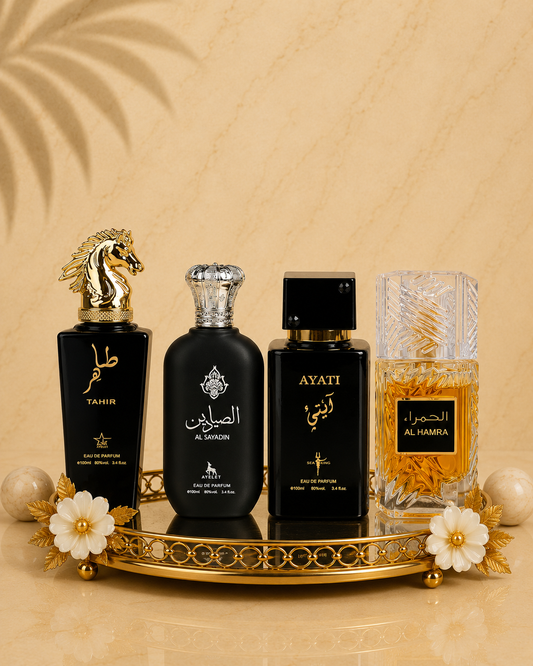 Set 4 Parfumuri Orientale Barbatesti - Tahir + Al Sayadin+ Ayati Black + Al Hamra