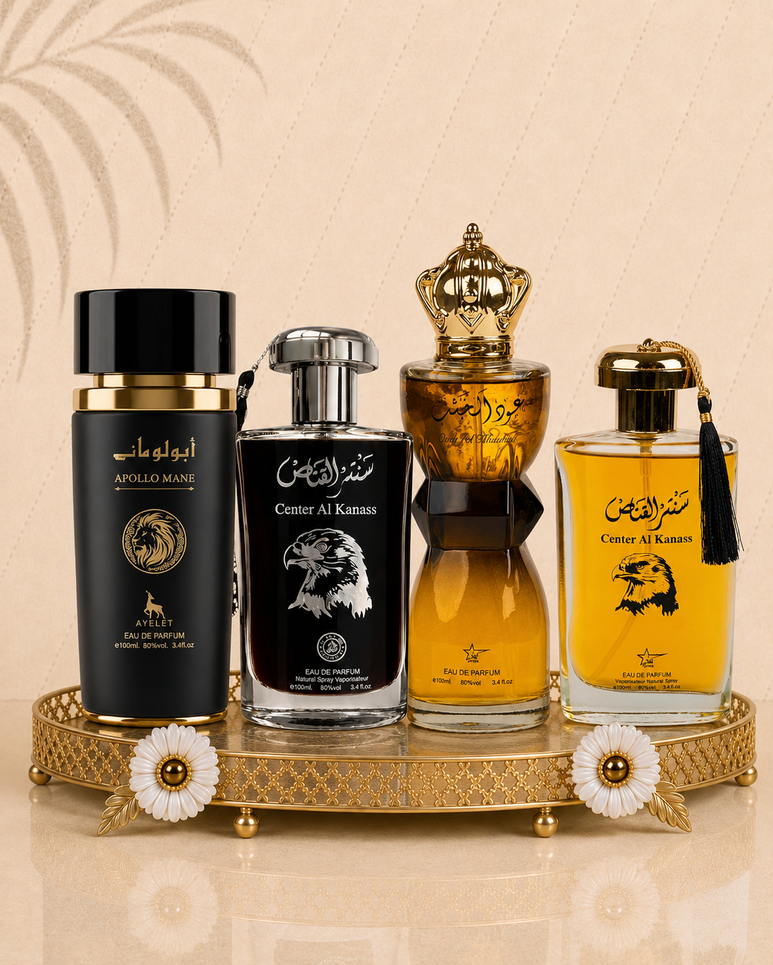 Set 4 Parfumuri Orientale de Barbati - Apollo Black + Center El Kannas Silver + Oud Al Khashab + Center El Kannas