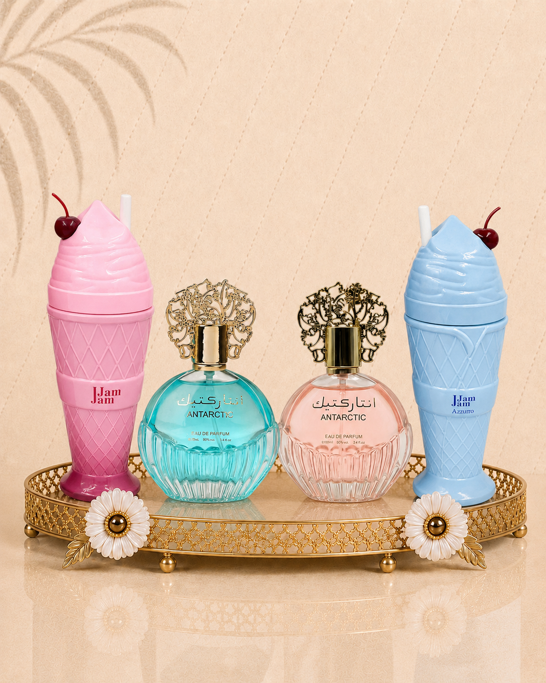 Set 4 Parfumuri Orientale (2x Barbat + 2x Dama) - Antarctic Blue + Jam Jam Pink + Jam Jam Azzuro + Antarctic Pink