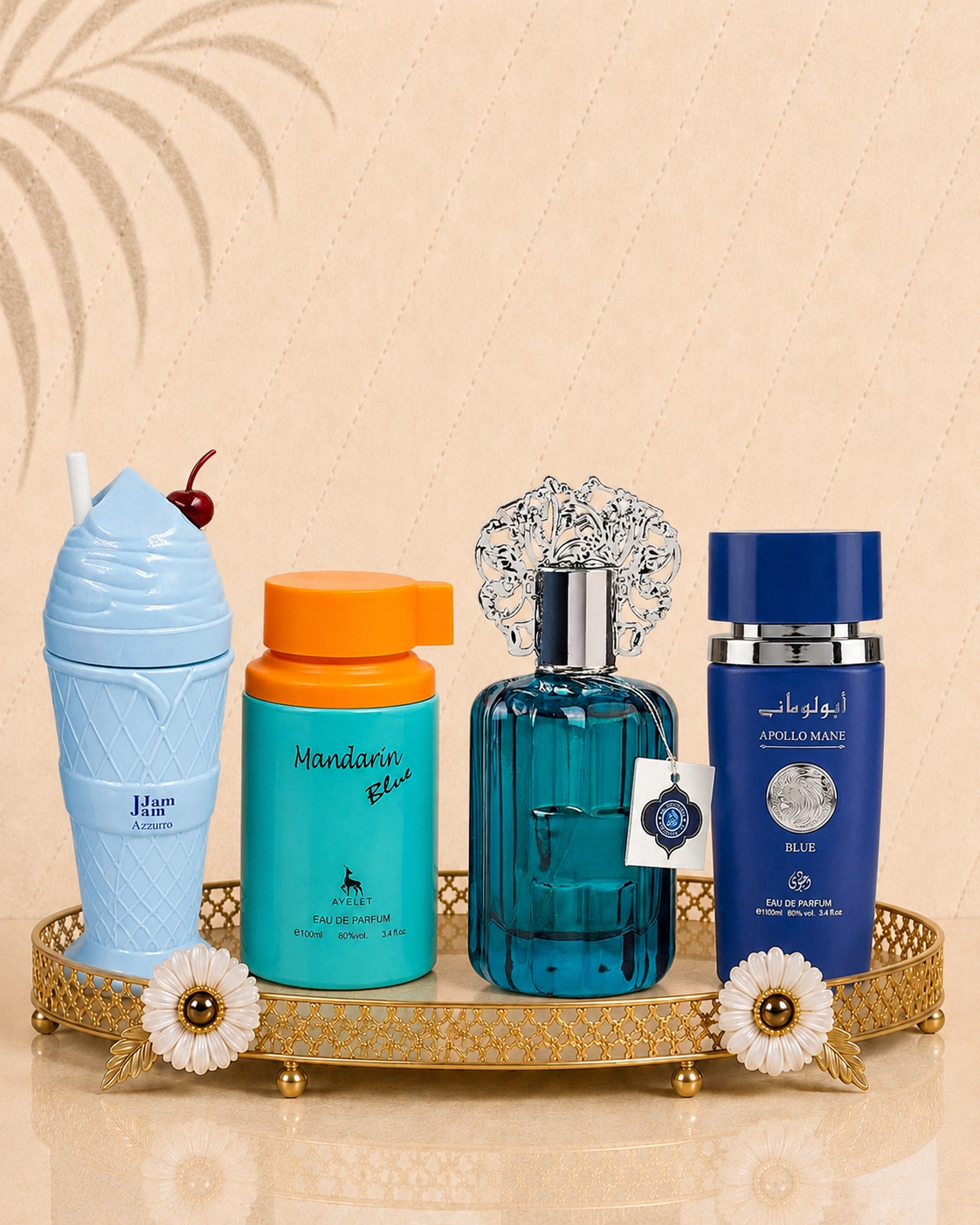 Set 4 Parfumuri Orientale de Barbati - Jam Jam Azzuro + Mandarin Blue + Majd Al Emarat + Apollo Mane Blue