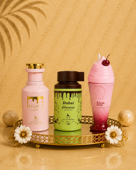 Set 3 Parfumuri Orientale de Dama - Eclat + Dubai Choco + Jam Jam