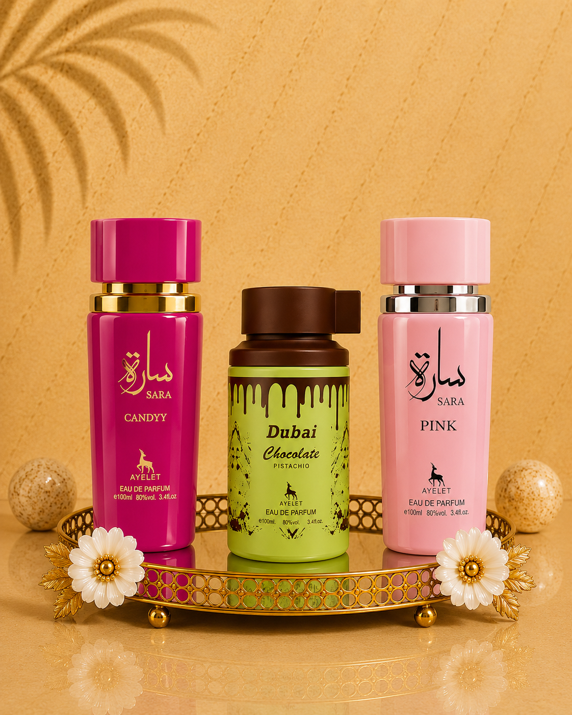 Set 3 Parfumuri Orientale de Dama - Sara Candy + Dubai Choco + Sara Pink