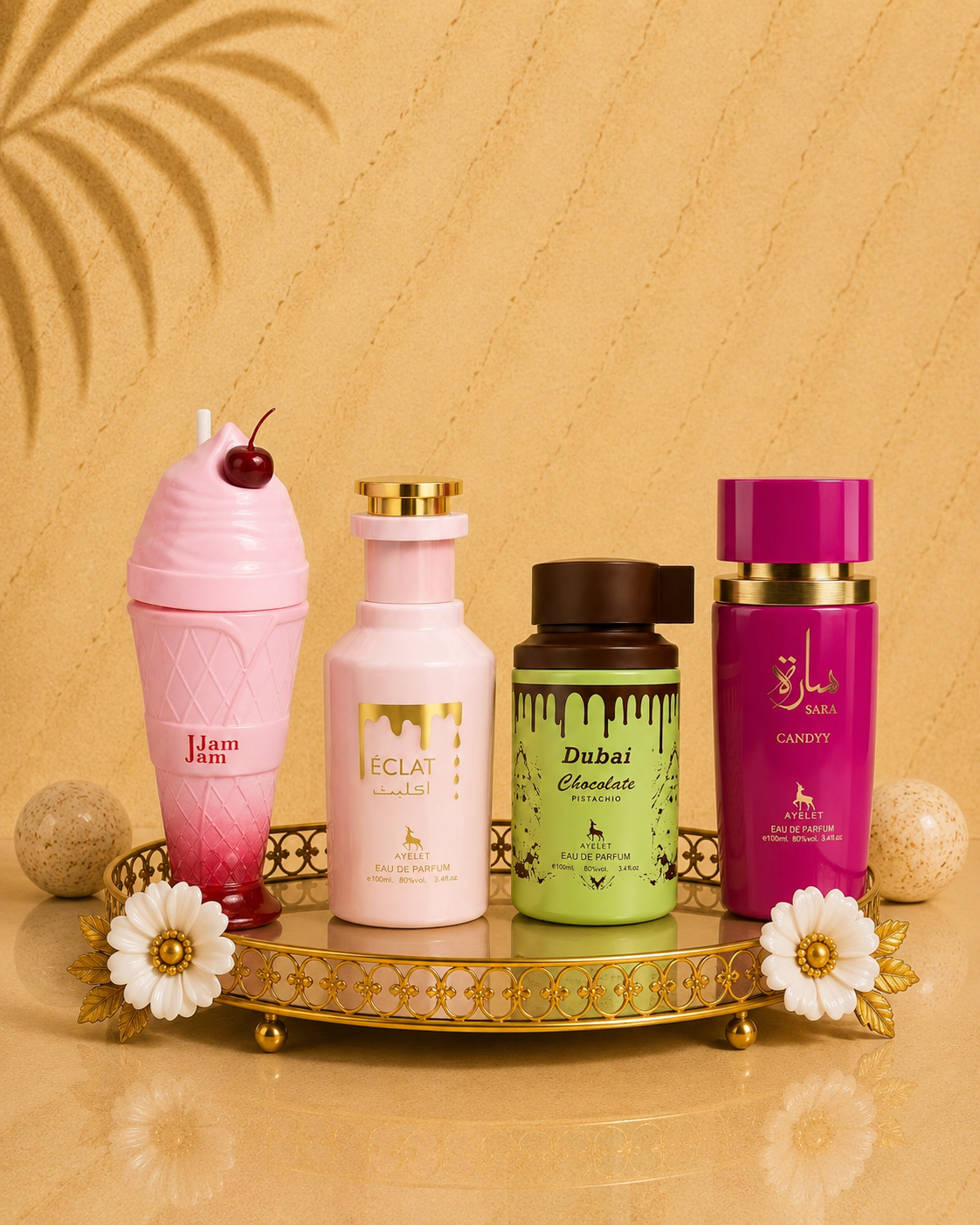 Set 4 Parfumuri Orientale de Dama - Jam Jam + Eclat + Dubai Choco + Sara Candy