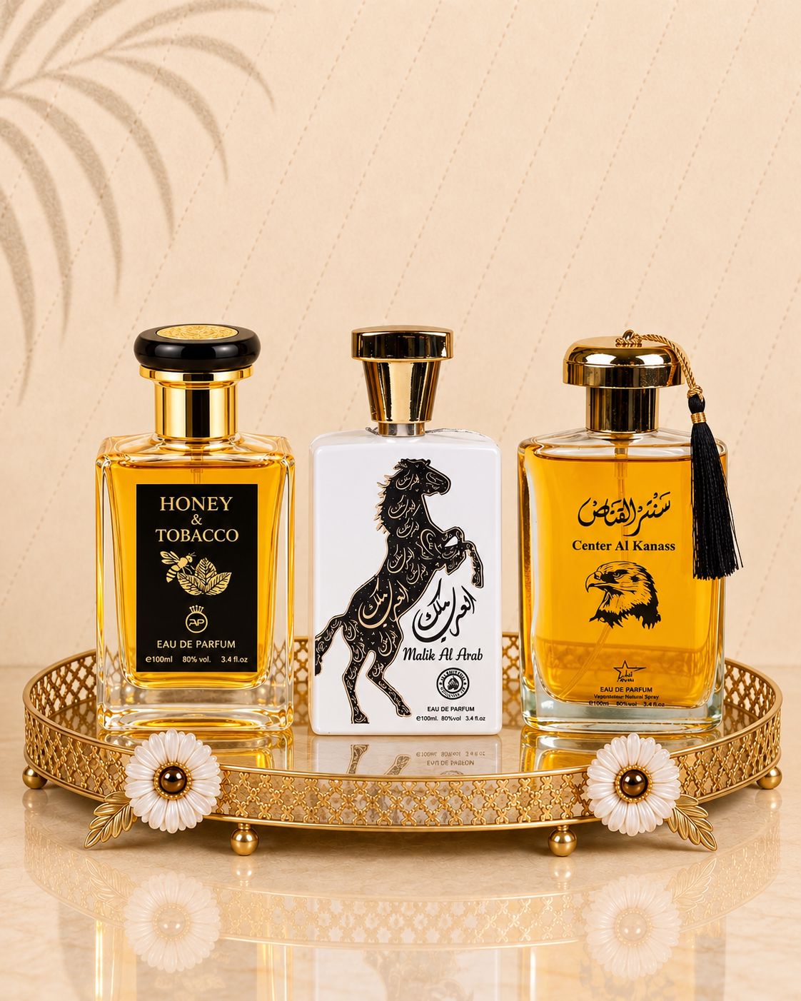 Set 3 Parfumuri Orientale De Barbati - Malik al Arab + Honey & Tobacco + Center Al Kanass