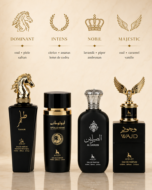 Set 4 Parfumuri Orientale Barbatesti - Tahir + Apollo Mane Black + Al Sayadin + Wajud