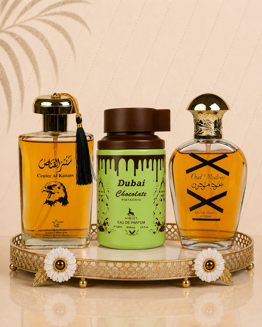 Set 3 Parfumuri Orientale De Barbati - Center El Kannas + Dubai Choco + Oud Modern
