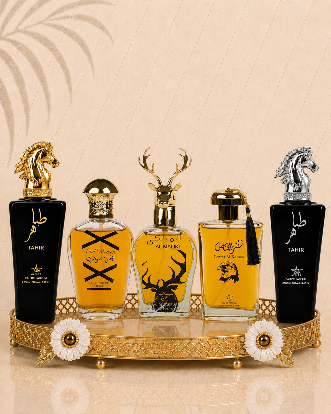 Set 5 Parfumuri Orientale Barbatesti - Tahir Gold + Oud Modern + Tahir Silver + Center El Kannas + Maliki