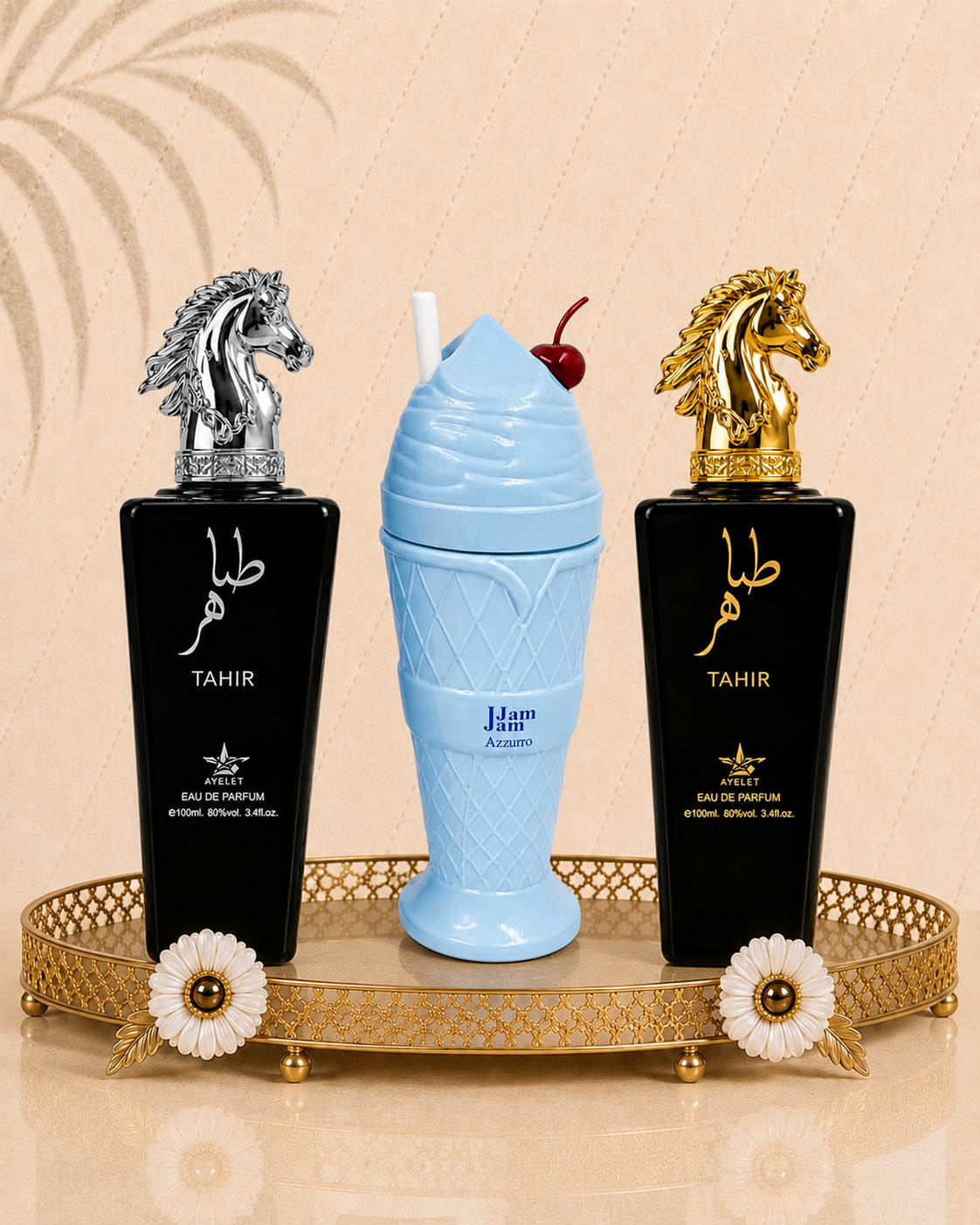 Set 3 Parfumuri Orientale De Barbati - Tahir Silver + Jam Jam Azzuro + Tahir Gold