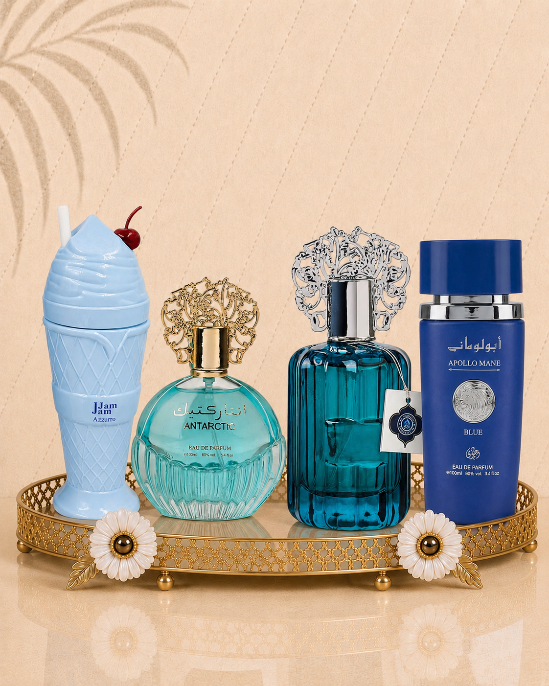 Set 4 Parfumuri Orientale de Barbati - Jam Jam Azzuro + Antarctic Blue  + Majd Al Emarat + Apollo Mane Blue