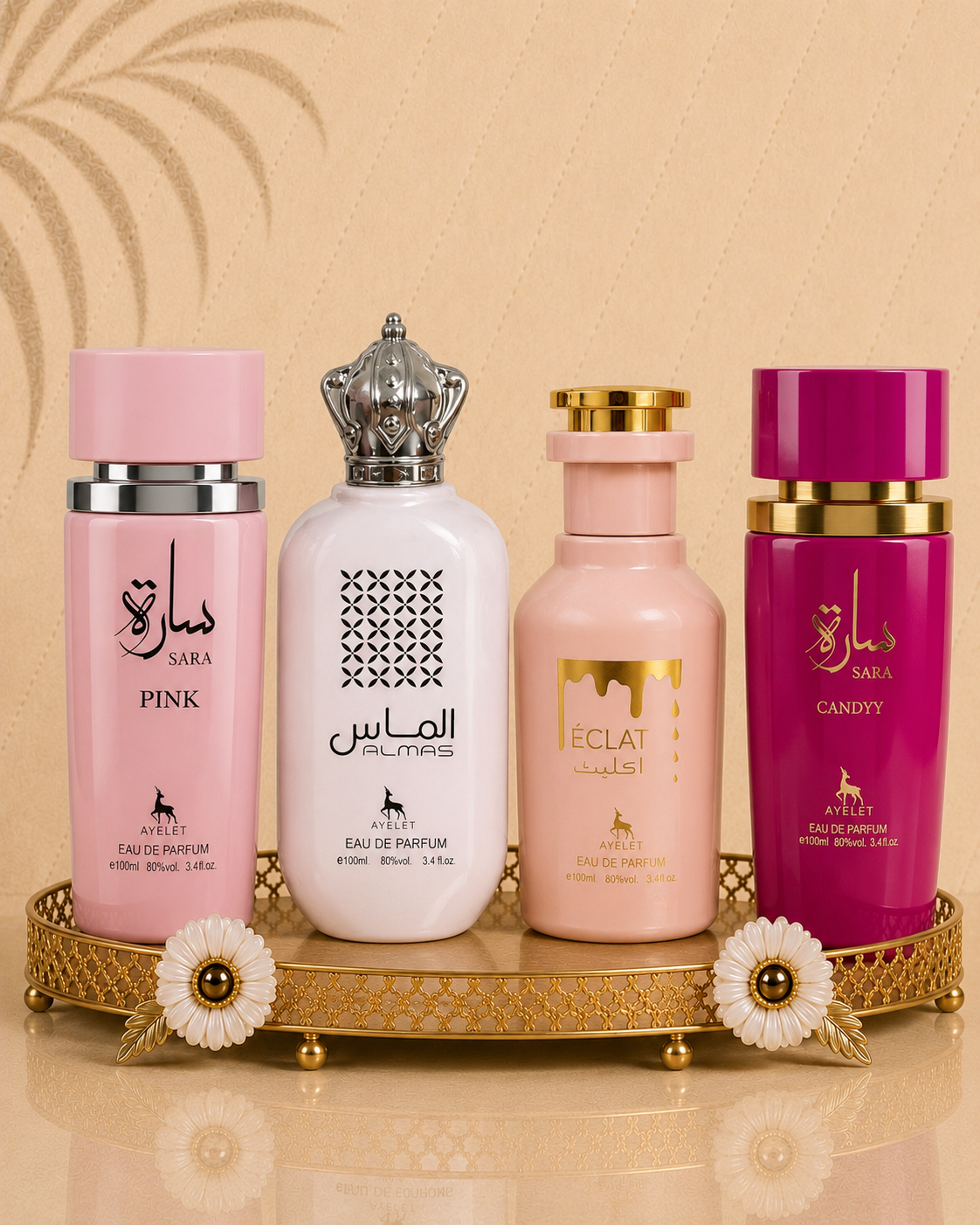 Set 4 Parfumuri Orientale de Dama - Sara Pink + Almas + Eclat + Sara Candy