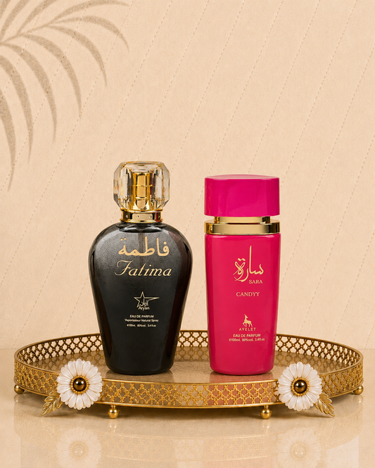 Set 2 Parfumuri Orientale De Dama - Fatima Black + Sara Candy