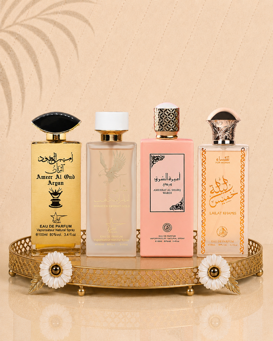 Set 4 Parfumuri Orientale ( 2xDama + 2xBarbat ) - Ameer Al Oud + Shaheen Emarat + Ameerat Al Sharq + Lailat Al Khamise