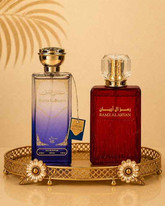 Set 2 Parfumuri Orientale ( Dama + Barbat ) - Sultan Shabab + Ramz al Aryan
