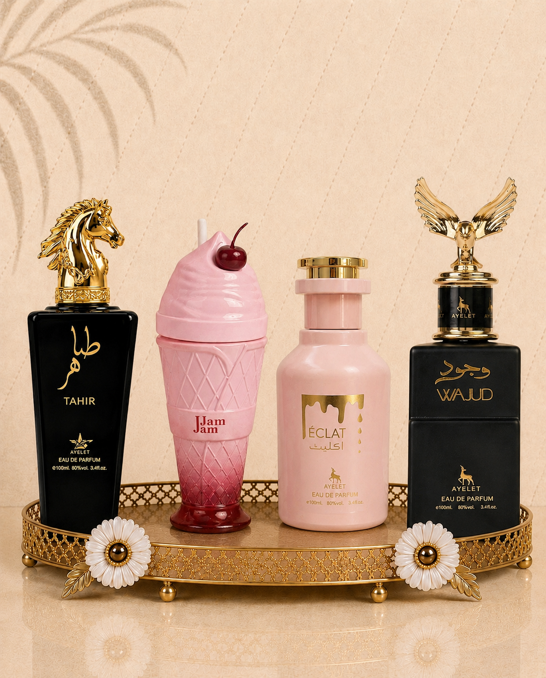 Set 4 Parfumuri Orientale (2x Barbat + 2x Dama) - Tahir + Jam Jam + Eclat + Wajud