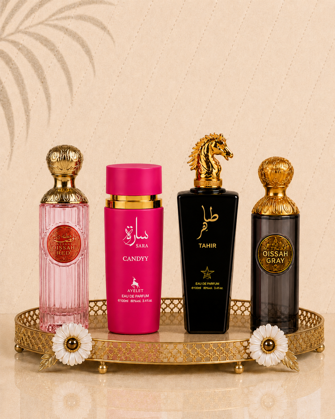 Set 4 Parfumuri Orientale ( 2xDama + 2xBarbat ) - Gissah Red + Sara Candy + Tahir +  Gissah Grey