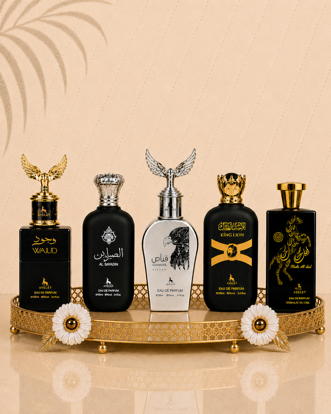 Set 5 Parfumuri Orientale Barbatesti - Wajud + Al Sayadin + Qannas Silver + King Lion + Malik Al Lail