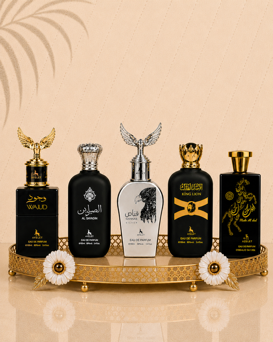 Set 5 Parfumuri Orientale Barbatesti - Wajud + Al Sayadin + Qannas Silver + King Lion + Malik Al Lail
