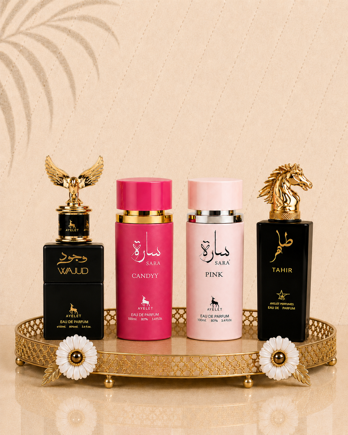 Set 4 Parfumuri Orientale ( 2xDama + 2xBarbat) - Wajud + Sara Candy + Sara Pink + Tahir