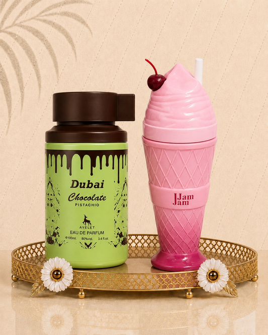 Set 2 Parfumuri Orientale de Dama - Dubai Chocolate + Jam Jam