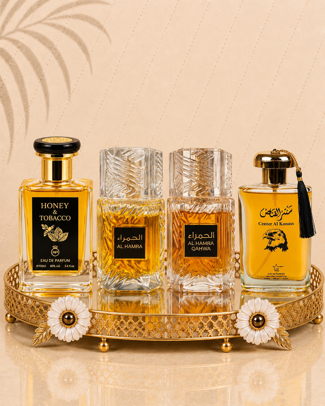 Set 4 Parfumuri Orientale De Barbati - Center El Kannas + Al Hamra + Al Hamra Qahwa + Honey & Tobacco