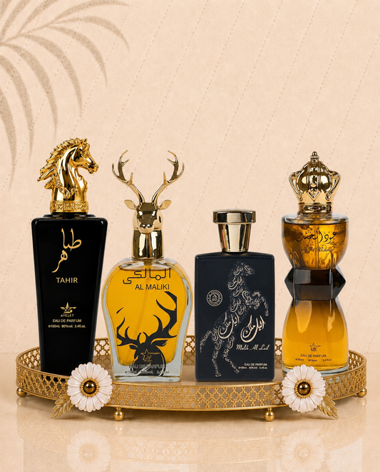 Set 4 Parfumuri Orientale Barbatesti - Maliki + Malik Lail + Oud Al Khashab + Tahir