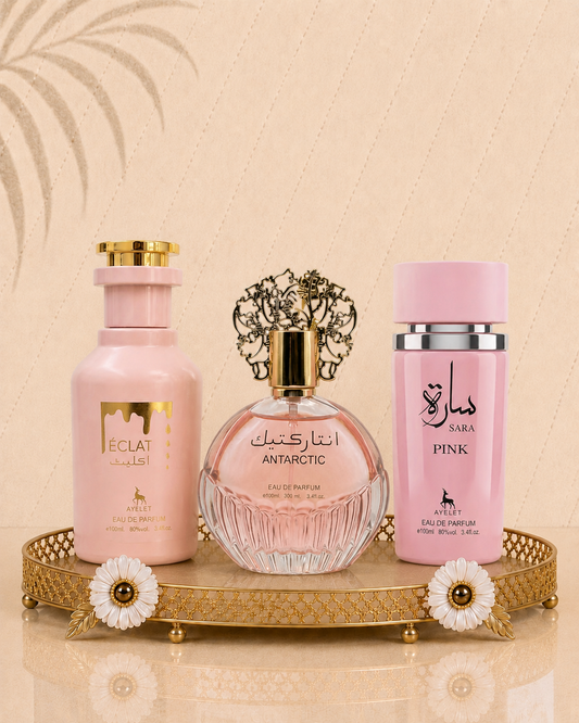 Set 3 Parfumuri Orientale De Dama - Eclat + Antartic Pink + Sara Pink