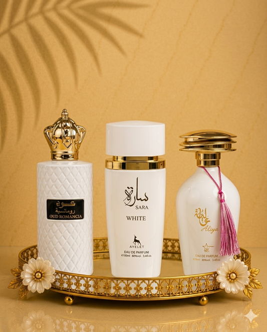 Set 3 Parfumuri Orientale De Dama - Oud Romancia + Sara White + Aliya