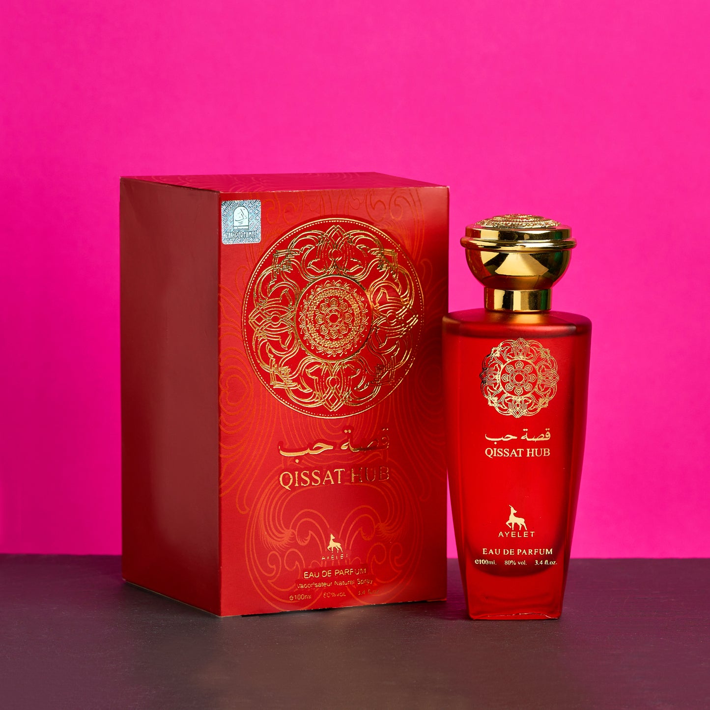 Set 2 Parfumuri Orientale ( Dama + Barbat ) - Qissat Hub Red + Tahir