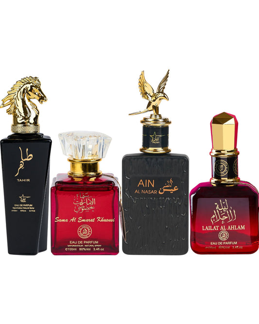 Set 4 Parfumuri Orientale ( 2xDama + 2xBarbat) - Tahir + Sama + Ain Al Nasr + Lailat Al Ahlam
