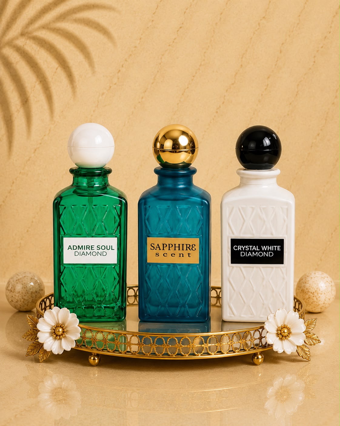 Set 3 Parfumuri Orientale De Barbati - Admire Soul + Sapphire Scent + Crystal White