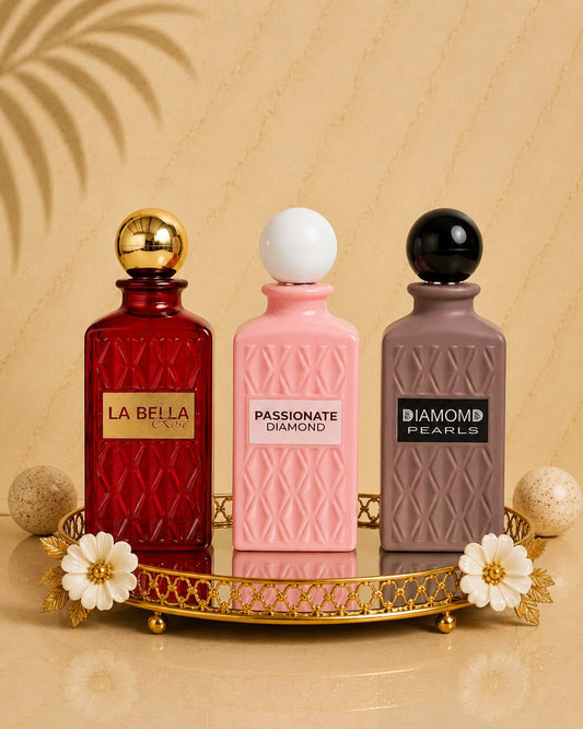Set 3 Parfumuri Orientale De Dama - Diamond Pearls + La Bella + Passionate Diamond