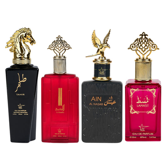 Set 4 Parfumuri Orientale ( 2xDama + 2xBarbat ) - Tahir + Al Khaleej + Ain Al Nasar + Lamast