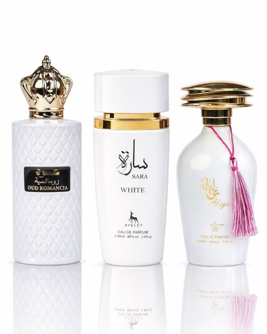 Set 3 Parfumuri Orientale De Dama - Oud Romancia + Sara White + Aliya