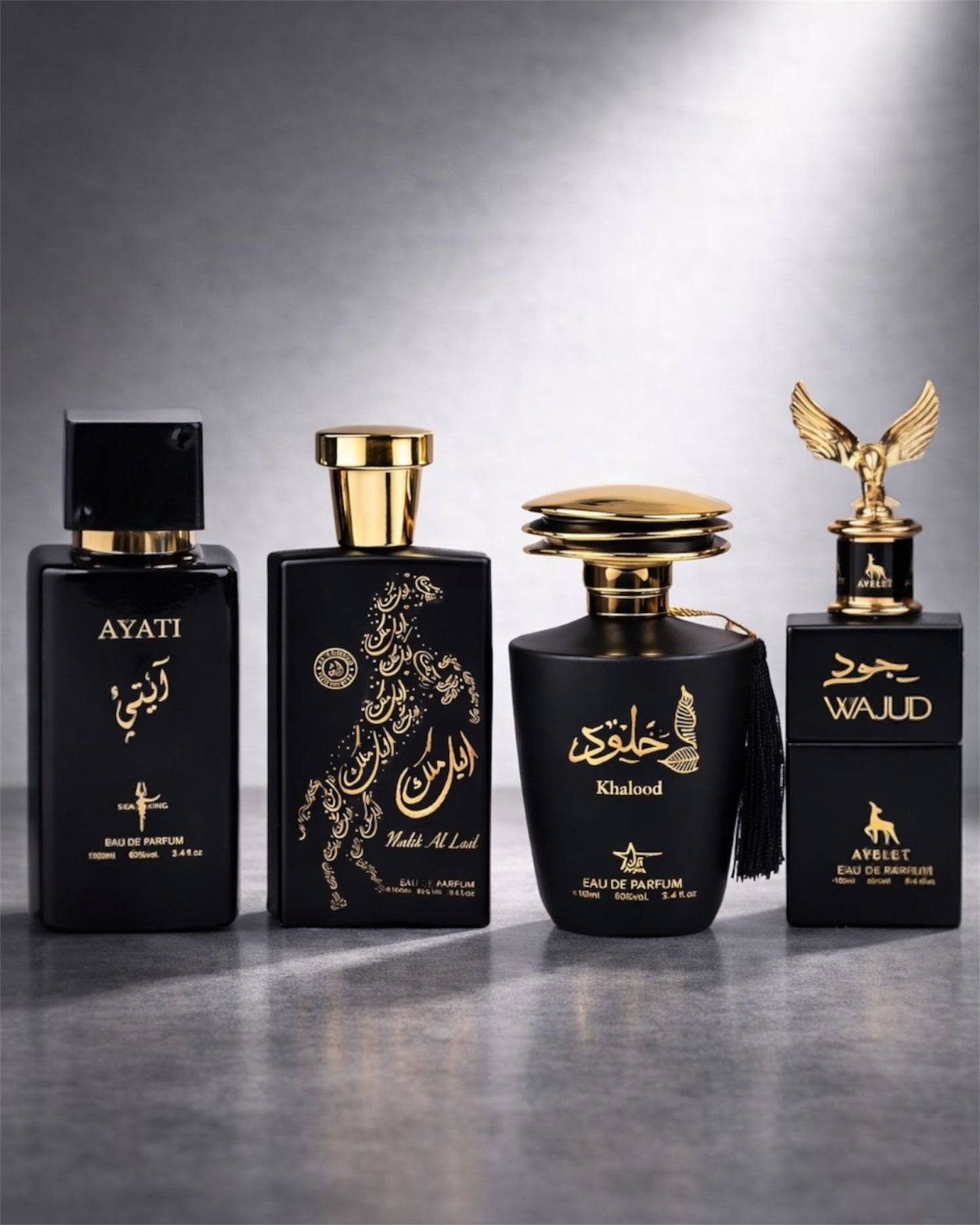 Set 4 Parfumuri Orientale De Barbati - Ayati Black + Malik al Lail + Khulood + Wajud