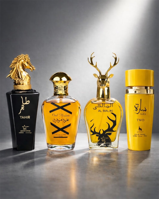 Set 4 Parfumuri Orientale (2xDama + 2xBarbati) - Tahir + Oud Modern + Sara Two + Maliki